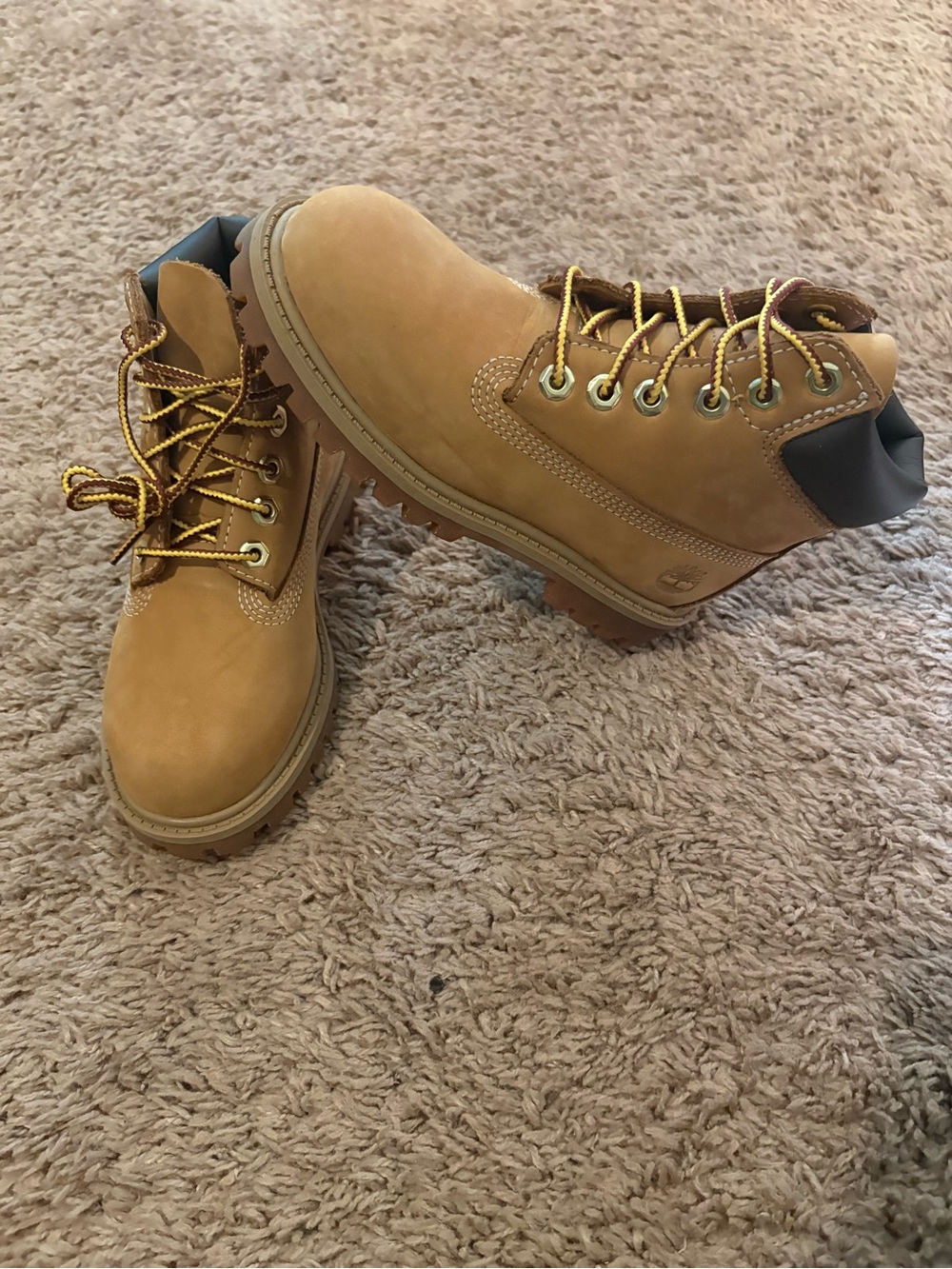 Timberland Kids Wheat Lace-Up Ankle Boots